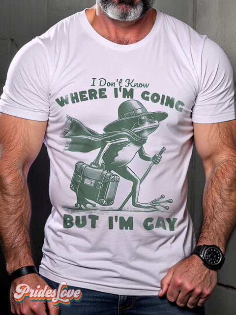 Lgbt Rainbow Funny Gay Frog Print T-Shirt Multicolor / S