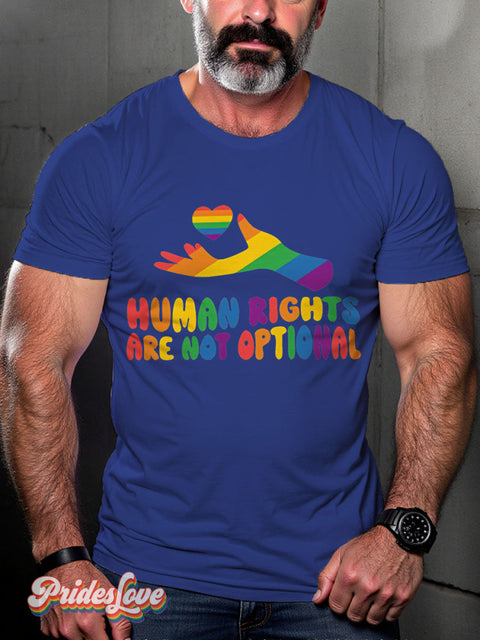 Lgbt Rainbow Human Pride Love Is Love Gay Print T-Shirt Royalblue / S