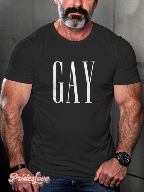 Lgbtq Rainbow Gay Queer Pride Print T-Shirt Black / S
