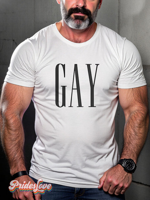 Lgbtq Rainbow Gay Queer Pride Print T-Shirt White / S