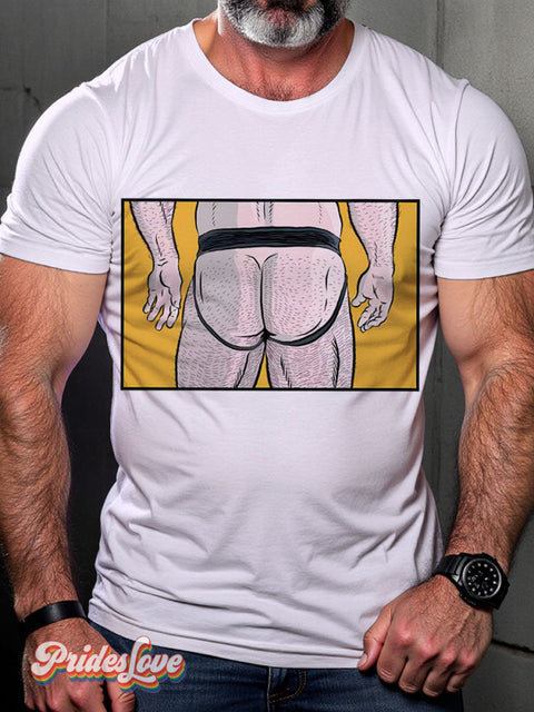 Male Body Rainbow LGBTQ Gay Print T-shirt Multicolor / S