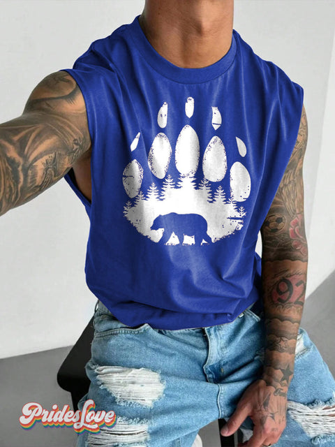 Men’s Bear Paw Pride Wide Shoulder Vest Blue / S