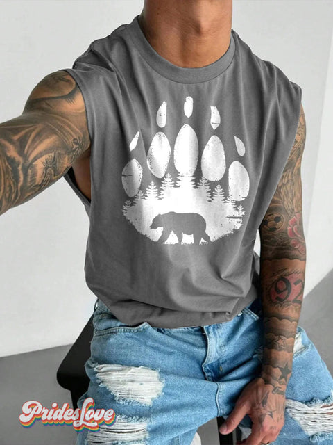Men’s Bear Paw Pride Wide Shoulder Vest Grey / S