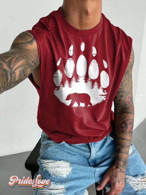 Men’s Bear Paw Pride Wide Shoulder Vest Red / S