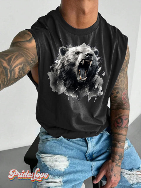 Men’s Bear Pride Wide Shoulder Vest Black / S