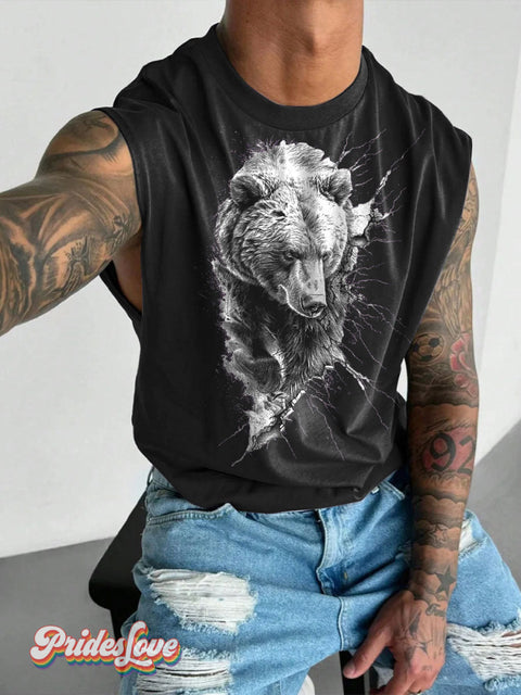 Men’s Bear Pride Wide Shoulder Vest Black / S