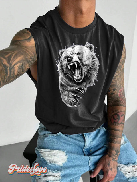 Men’s Bear Pride Wide Shoulder Vest Black / S