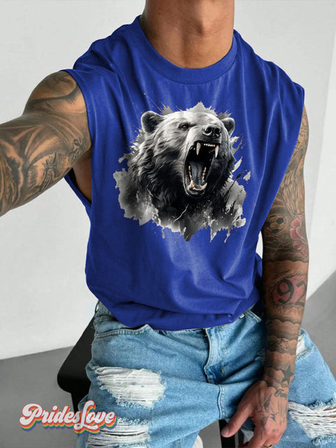 Men’s Bear Pride Wide Shoulder Vest Blue / S