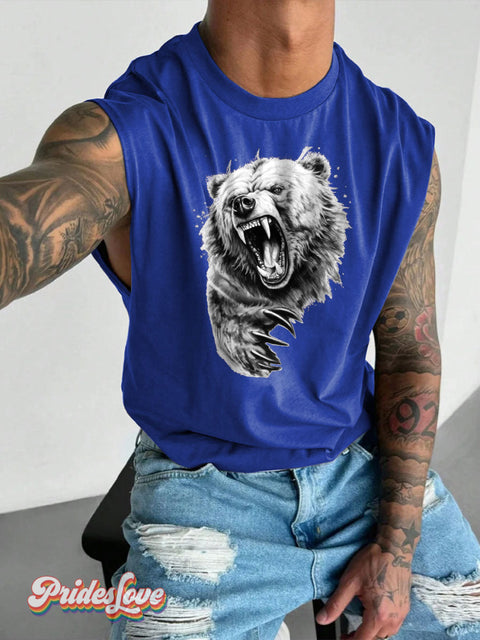 Men’s Bear Pride Wide Shoulder Vest Blue / S
