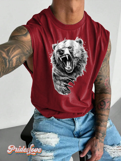 Men’s Bear Pride Wide Shoulder Vest Red / S