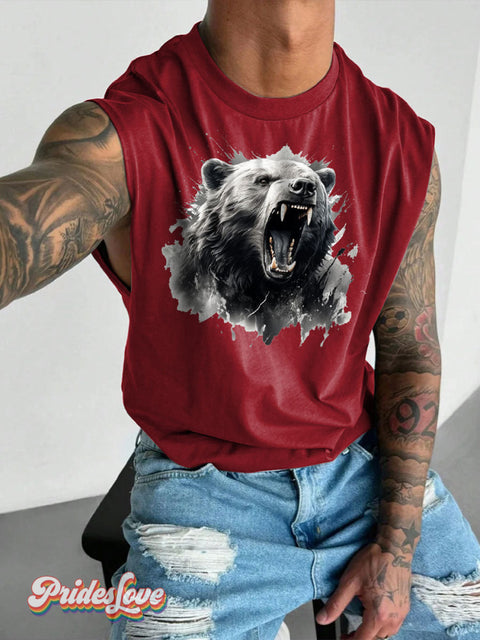Men’s Bear Pride Wide Shoulder Vest Red / S