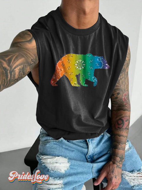 Men’s Bear Tribe Pride Wide Shoulder Vest Black / S