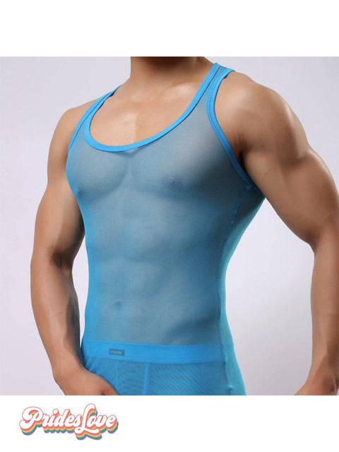 Men’s Breathable Cutout Vest blue / M