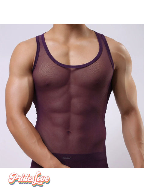 Men’s Breathable Cutout Vest purple / M