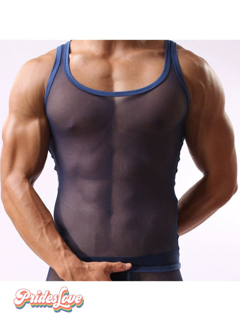 Men’s Breathable Cutout Vest Sapphire blue / M