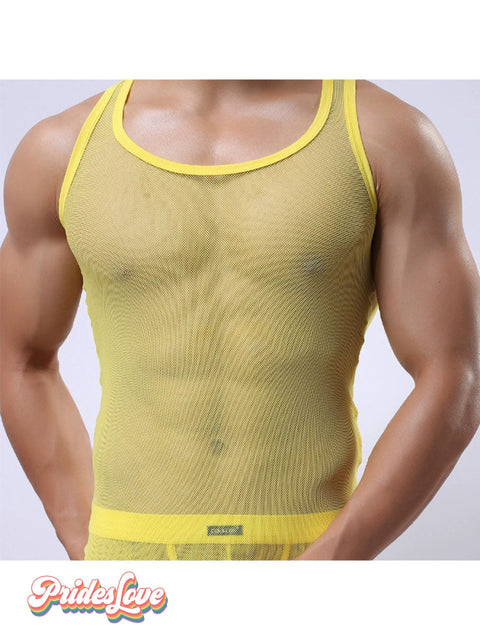 Men’s Breathable Cutout Vest yellow / M