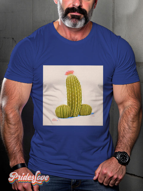Men’s Cactus Pride Casual Print T-Shirt