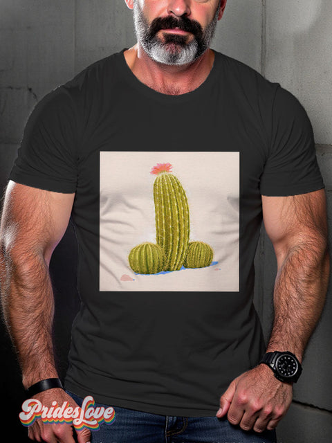 Men’s Cactus Pride Casual Print T-Shirt