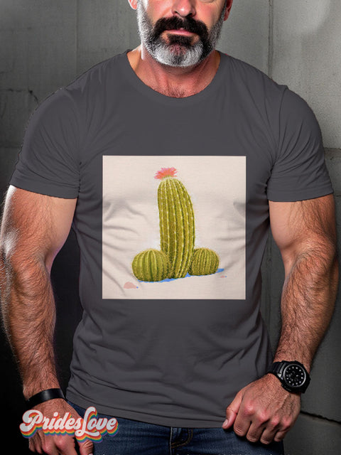 Men’s Cactus Pride Casual Print T-Shirt
