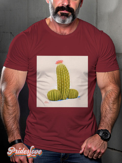 Men’s Cactus Pride Casual Print T-Shirt
