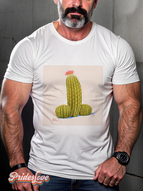 Men’s Cactus Pride Casual Print T-Shirt