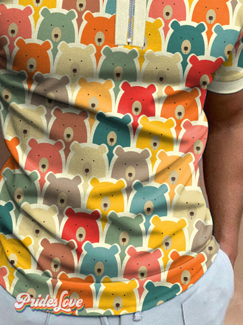 Men’s Funny Bear Polo Shirt