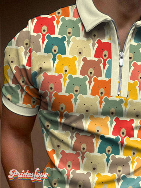Men’s Funny Bear Polo Shirt