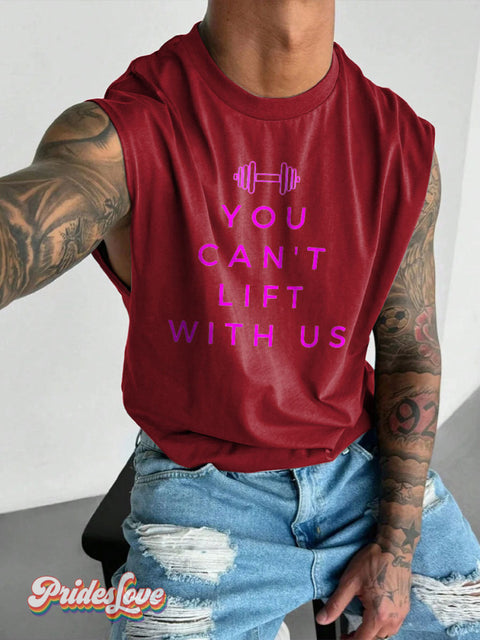 Men’s Gay Gym Bros LGBT Gay Pride Art Wide Shoulder Vest Maroon / S