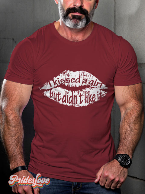 Men’s Gay I Tried It Didn’t Like Casual Print T-Shirt Maroon / S
