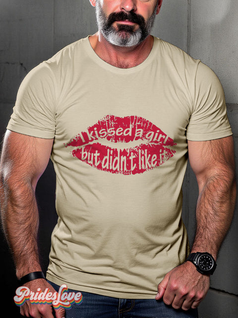 Men’s Gay I Tried It Didn’t Like Casual Print T-Shirt Sand / S
