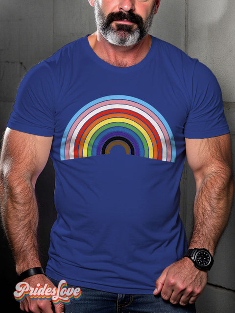 Men’s Gay Pride Rainbow Casual Print T-Shirt