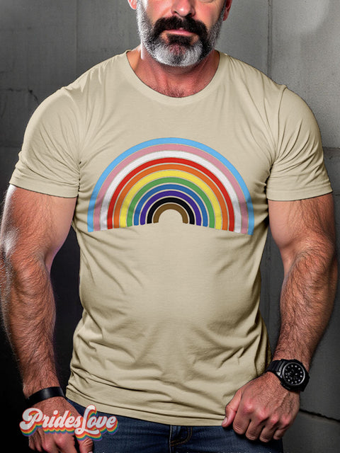 Men’s Gay Pride Rainbow Casual Print T-Shirt