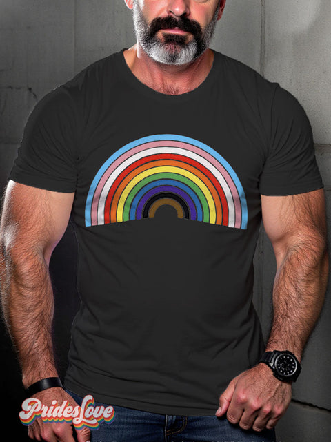 Men’s Gay Pride Rainbow Casual Print T-Shirt