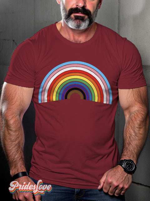 Men’s Gay Pride Rainbow Casual Print T-Shirt