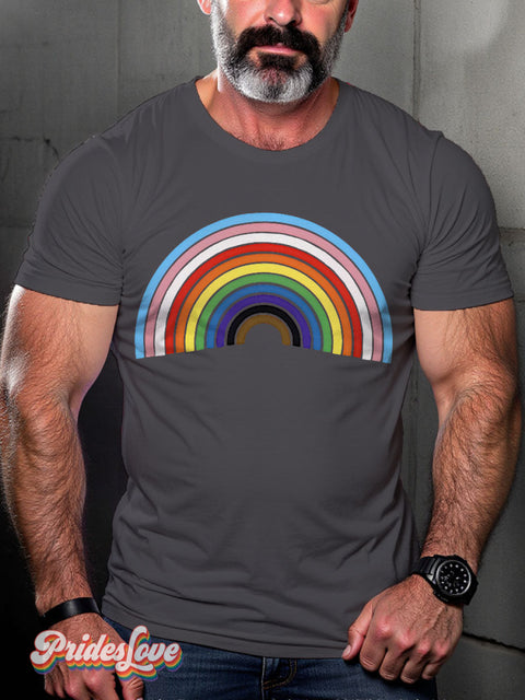 Men’s Gay Pride Rainbow Casual Print T-Shirt