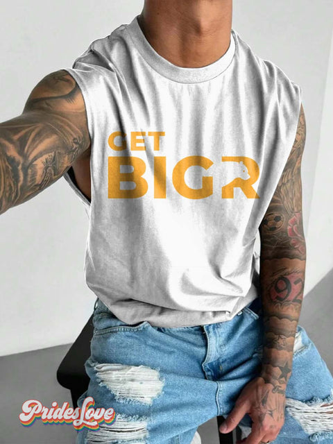 Men’s Get Bigr Gay Print Wide Shoulder Vest Multicolor / S