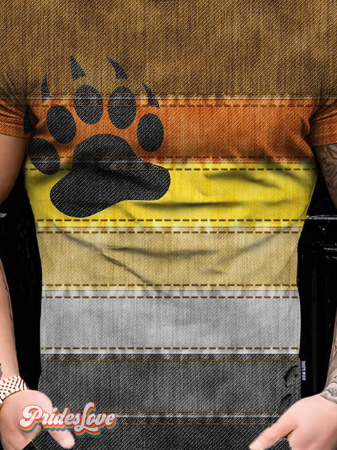 Men’s LGBT Gay Bear Pride Casual T-Shirt