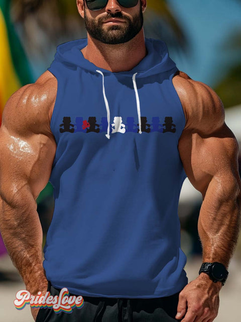 Men’s Lgbt Gay Bear Pride Casual Top
