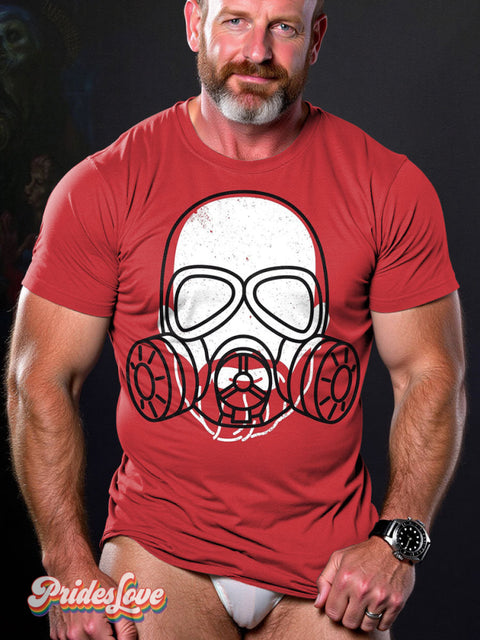 Men’s LGBT Gay Pride Alter Ego Gimp Art Casual Print T-Shirt