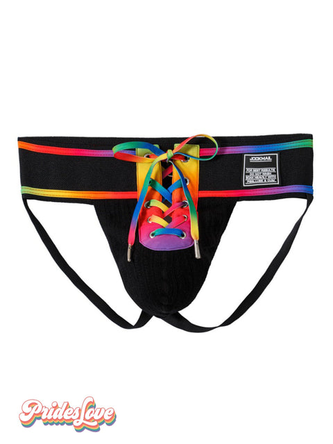 Men’s LGBT Gay Pride Bandage Thong Multicolor / M
