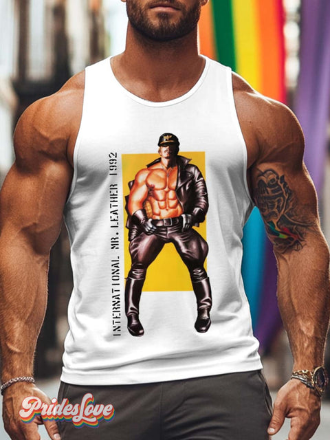 Men’s Lgbt Gay Pride Leather 1992 Tank Top Multicolor / S