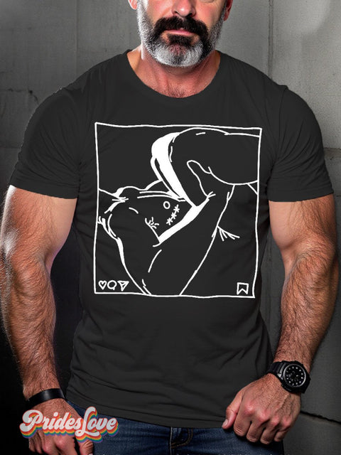 Men’s Lgbt Gay Pride Print T-Shirt Black / S