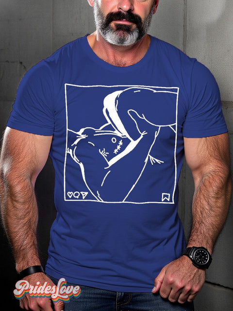 Men’s Lgbt Gay Pride Print T-Shirt Blue / S