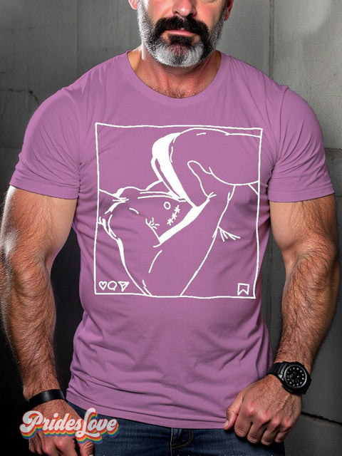 Men’s Lgbt Gay Pride Print T-Shirt Purple / S