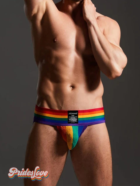 Men’s LGBT Gay Pride Rainbow Stripe Casual Briefs