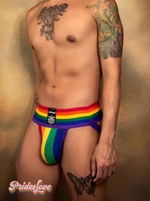 Men’s LGBT Gay Pride Rainbow Stripe Casual Briefs