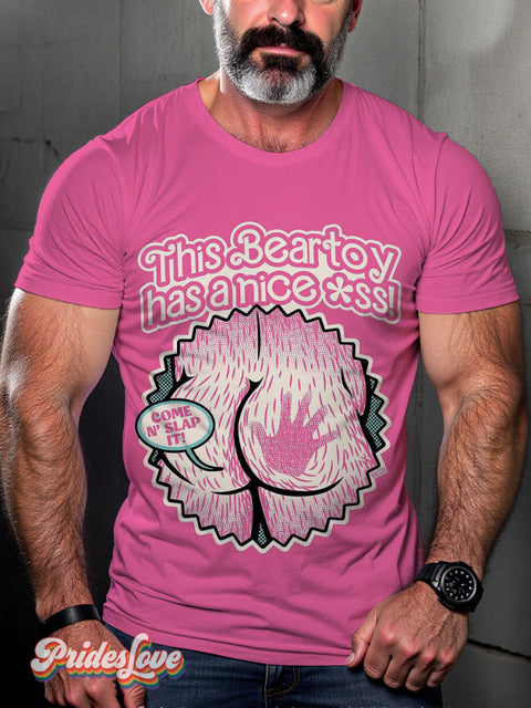 Men’s LGBT Gay Pride This Beartoy Kinky Booty Art Casual Print T-Shirt Multicolor / S