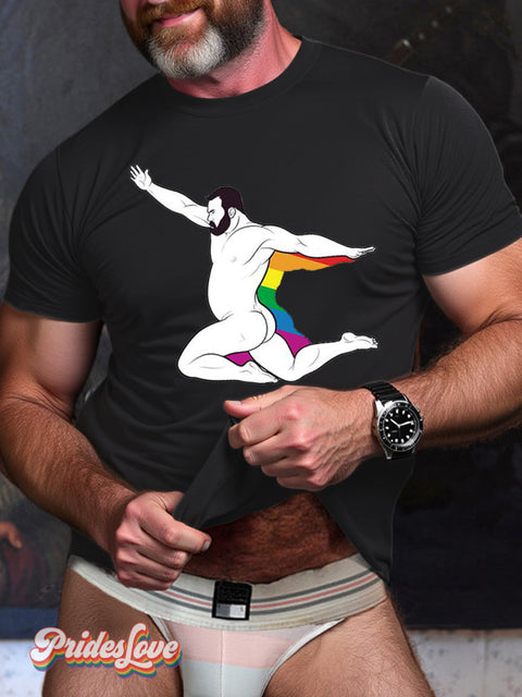 Men’s Lgbt Pride Gay Art Print T-Shirt Black / S