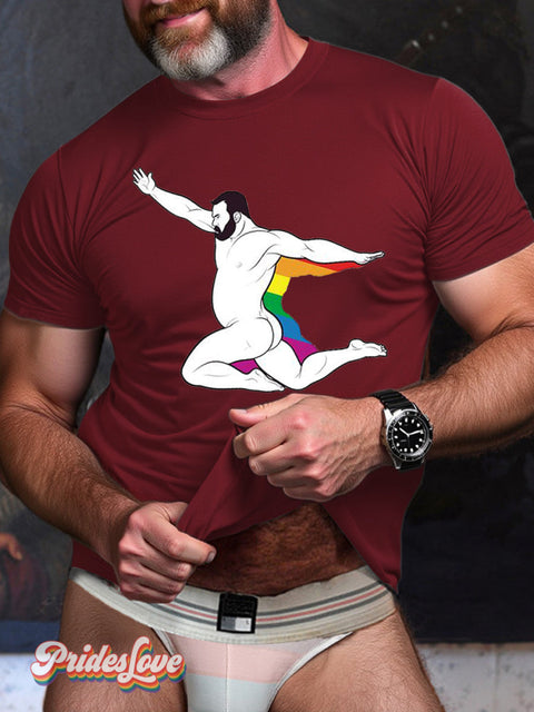 Men’s Lgbt Pride Gay Art Print T-Shirt Red / S