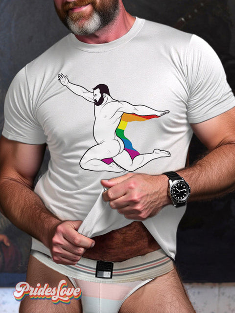 Men’s Lgbt Pride Gay Art Print T-Shirt White / S